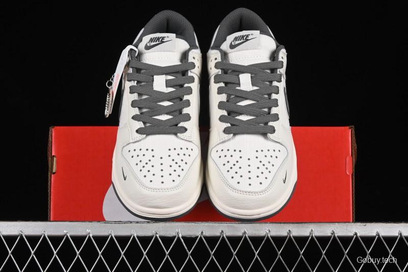 Nike SB Dunk Low Violent Bear Collaboration - Woven Grey Check Anniversary Custom Low-Top Casual Sneakers - KK1888-004