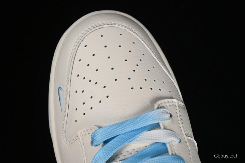 Nike SB Dunk Low Supreme Collaboration - Light Blue Double Swoosh Anniversary Customized Low-Top Casual Sneakers - BB8675-108