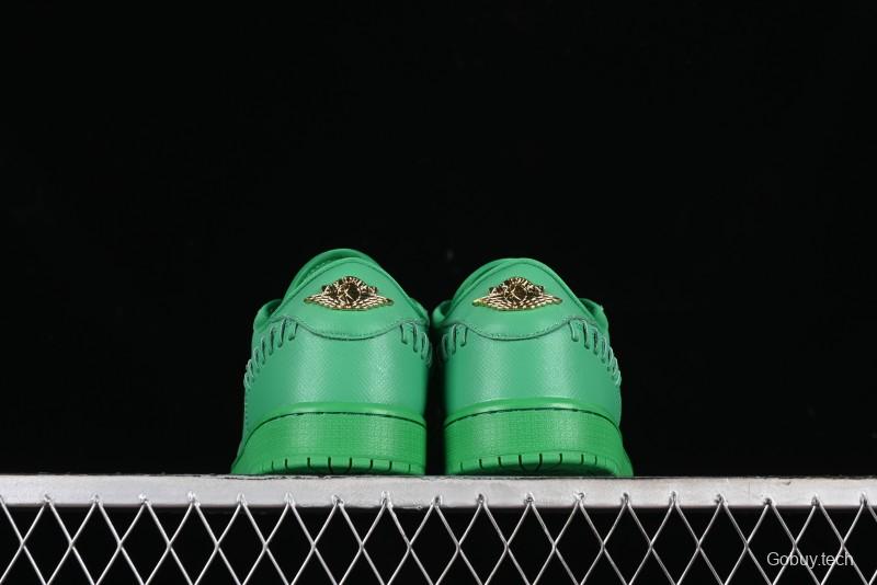 Nike Air Jordan 1 Low "Method of Make" Casual Sneakers in Green and Gold - FN5032-300