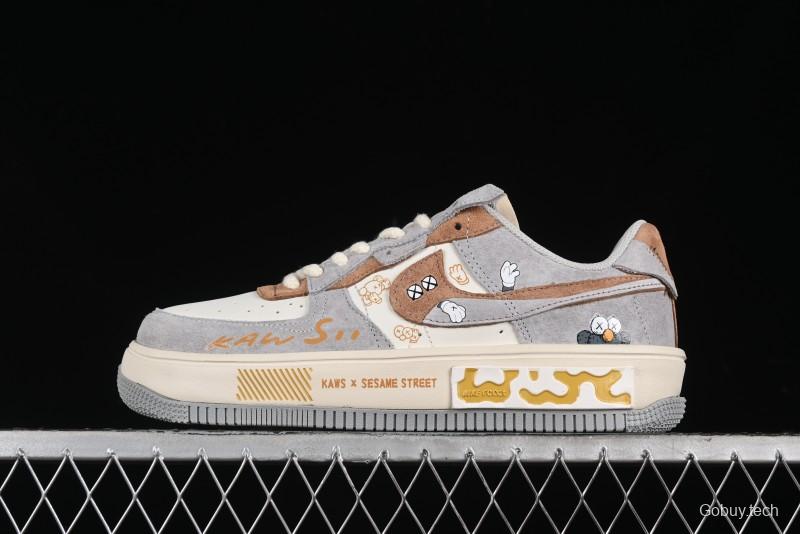 Nike Kaws x Air Force 1 '07 Low Custom Casual Sneakers - CW6688-806