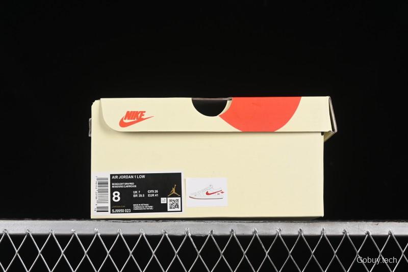 Nike Air Jordan 1 Low Stussy Collaboration - Pink Pig Retro Low-Top Basketball Shoes - SJ9950-023