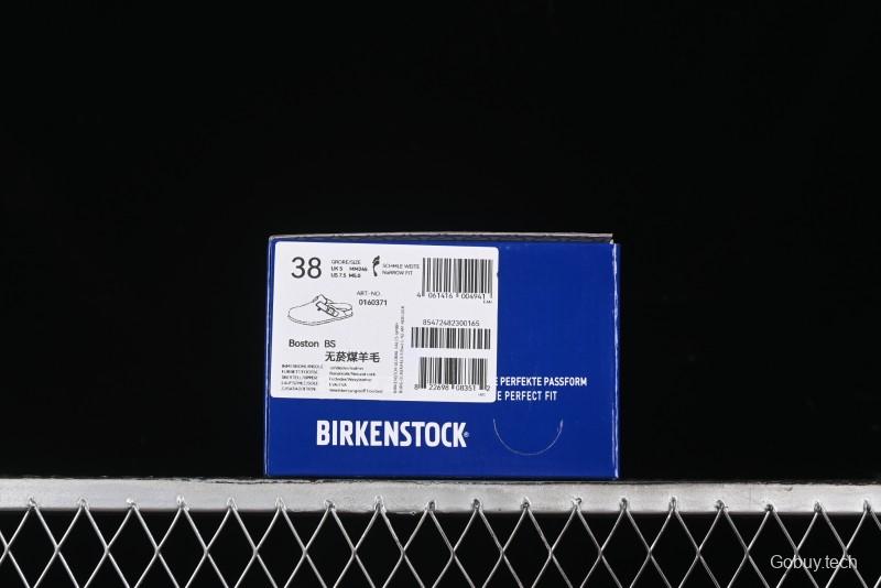 Birkenstock Half Open Toe Sandals with Smokeless Coal Wool Upper - G.D4