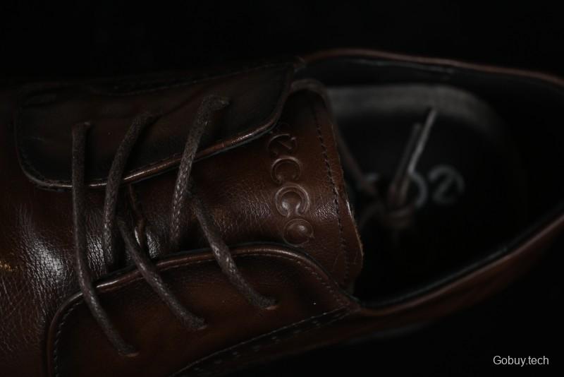 ECCO Block Derby Round Toe Genuine Leather Brogue Dress Shoes - 63667201002