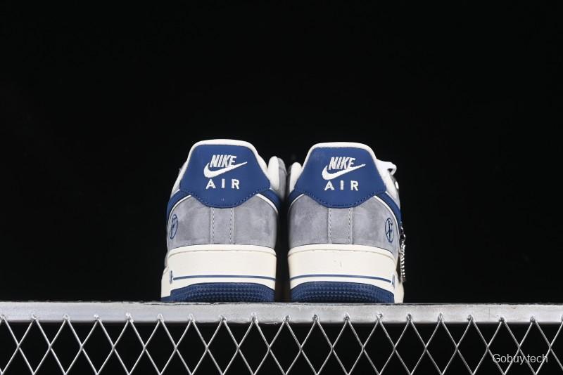 Nike Air Force 1 '07 Low Volon Bear Collaboration Blue Swoosh Casual Sneakers - KK1988-045