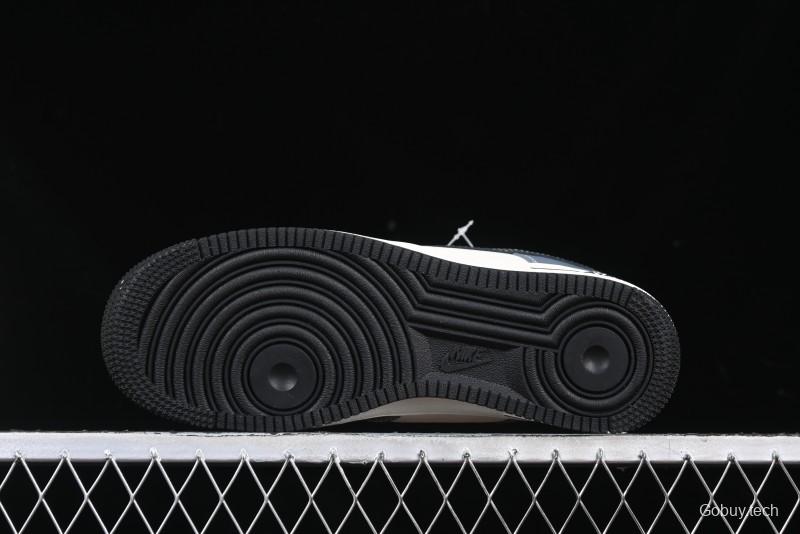 Nike Air Force 1 '07 Low Stussy Collaboration Bright Blue Black Swoosh Low-Top Casual Sneakers - XZ3328-198