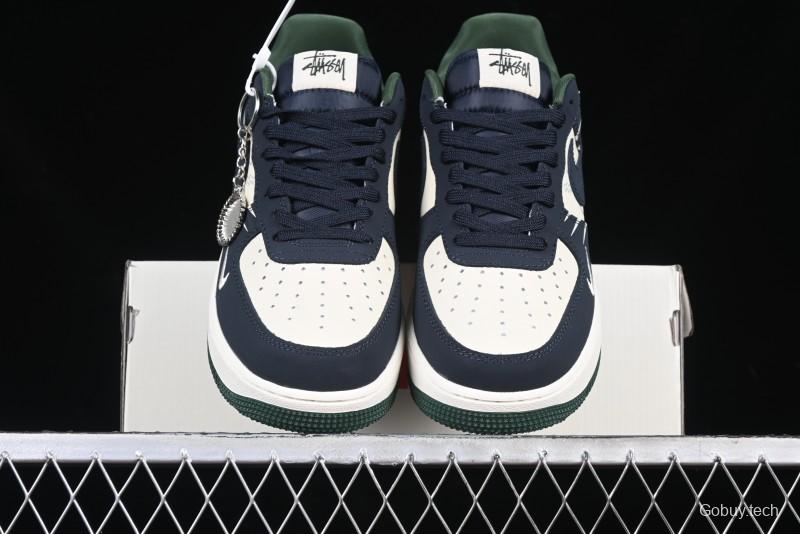Nike Air Force 1 '07 Low Stussy Collaboration Explosive Blue Low-Top Casual Sneakers - KK1988-040