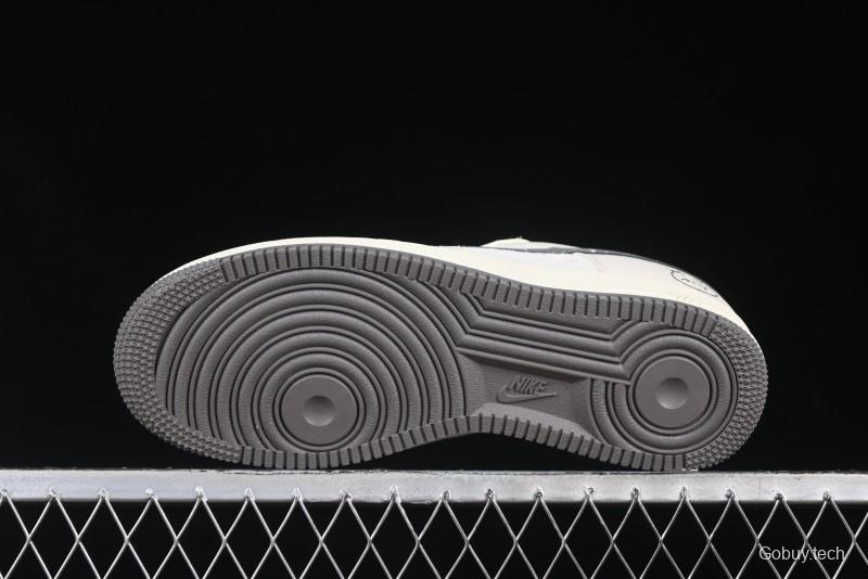 Nike Air Force 1 '07 Low Casual Sneakers in Light Grey with Custom Hardware - DF0188-036