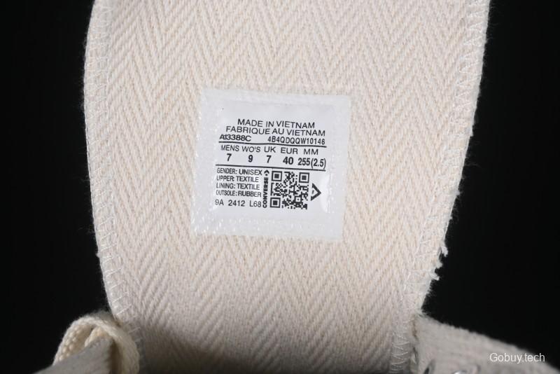 A Ma Maniere x Nike x Converse Chuck 70 High Top Sneakers with Leather and Velvet Swoosh Logo - A13388C