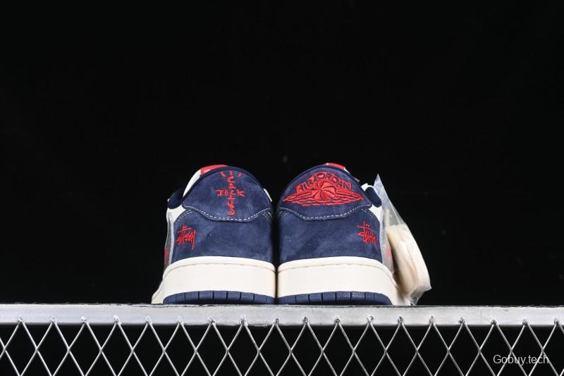 Nike Travis Scott x Fragment Design x Air Jordan 1 Low OG SP AJ1 Retro Sneakers - DM9288-008