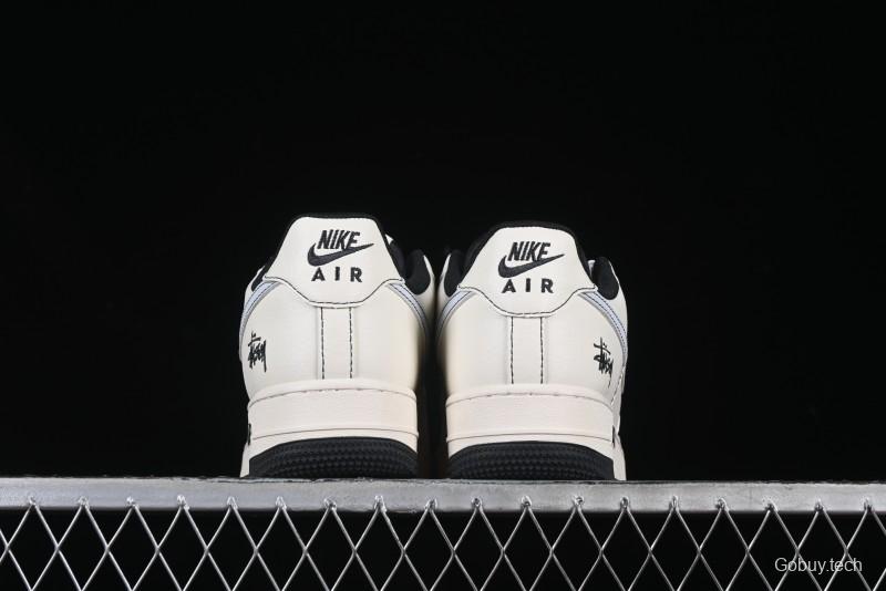 Nike Air Force 1 '07 Low Stussy Collaboration Embroidered Mini Swoosh Casual Sneakers - XZ6188-630