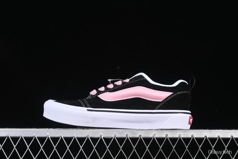 Vans Knu Skool Black Pink Color Comfortable Fashion Anti-Slip Wear-Resistant Low-Top Casual Skate Shoes - VN0009QCB9P