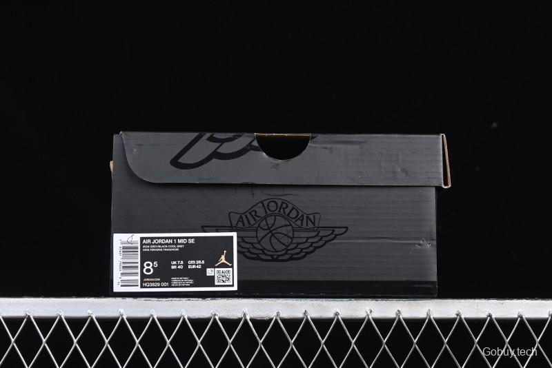 Nike Air Jordan 1 Mid Basketball Shoes in White Grey Brown Casa 93 Colorway - HQ3829-001