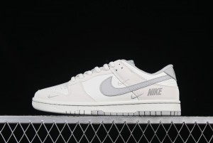 Nike SB Dunk Low Collaboration Triple Swoosh Beige Grey Low Top Casual Skateboarding Shoes - SC9207-401
