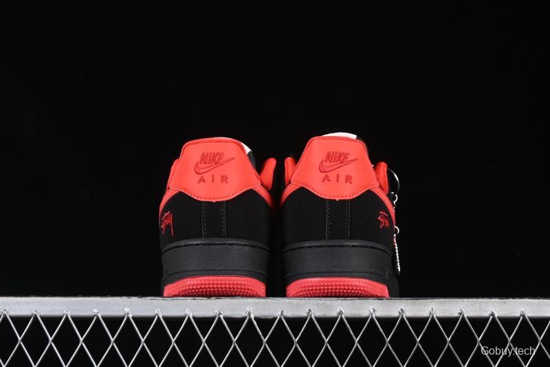 Nike Air Force 1'07 Low Stussy Collaboration Passion Orange Low-Top Casual Sneakers - DF0188-044