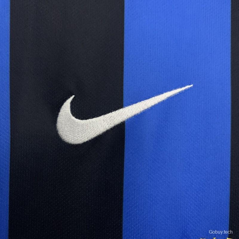 09/10 Retro Inter Milan Long Sleeves Champions League Edition Home Jersey