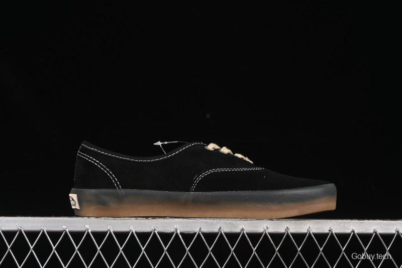 Vans Premium Authentic Suede Retro Sneakers with Translucent Rubber Sole - VN000CRQ6RJ
