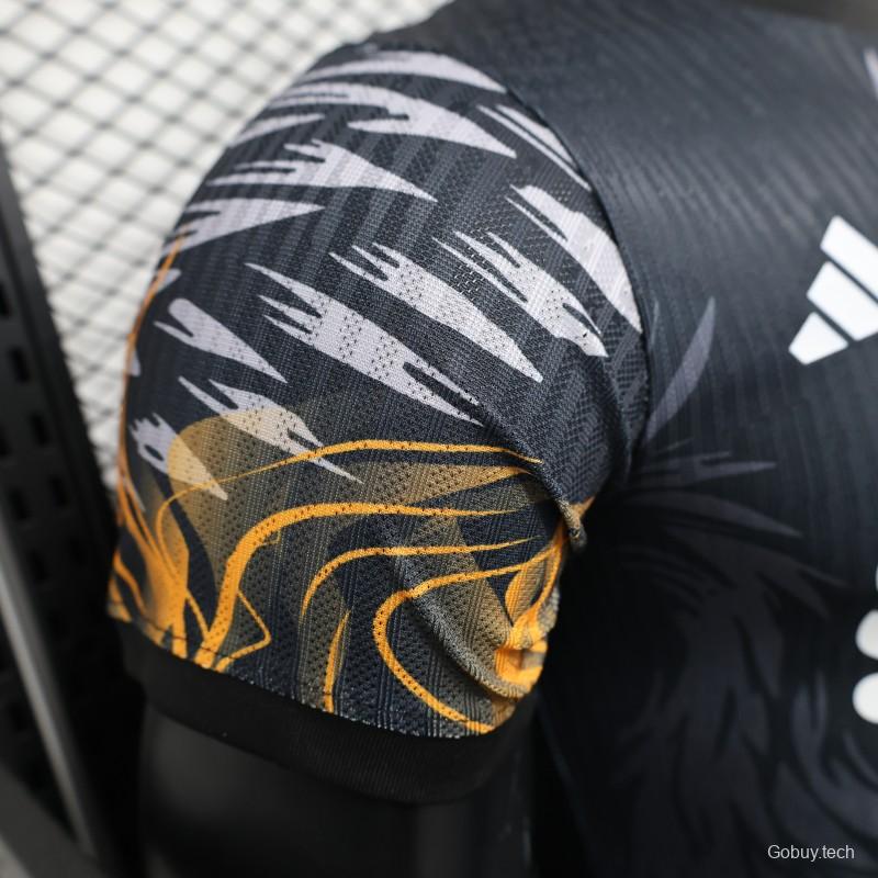 Player Version 25/26 Liverpool Dark Grey with Golden Phoenix Pattern Jersey