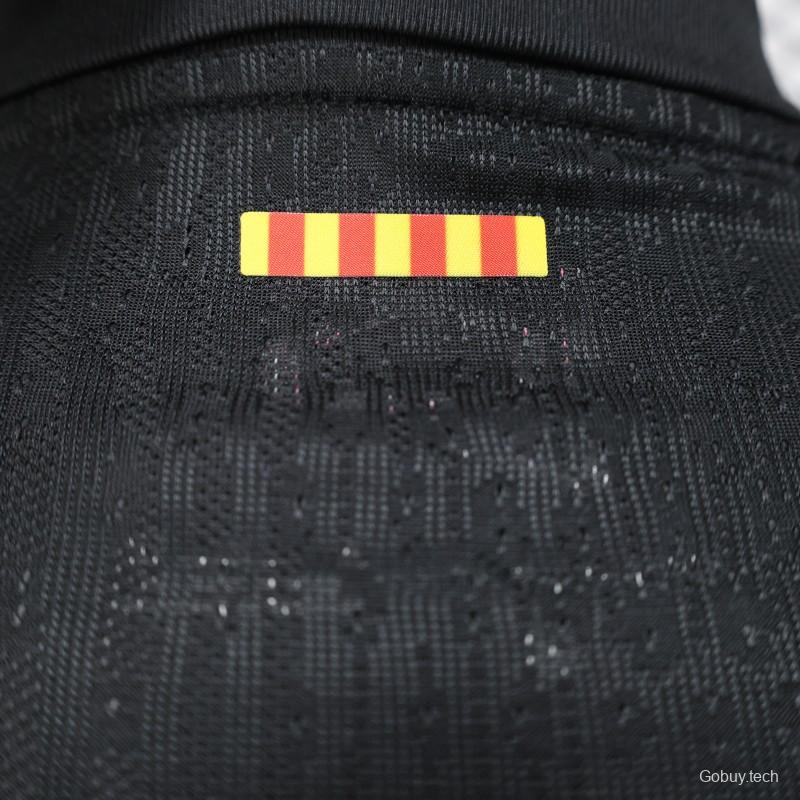 Player Version 24/25 Barcelona x Travis Scott Away Black Jersey With Red Sponsor