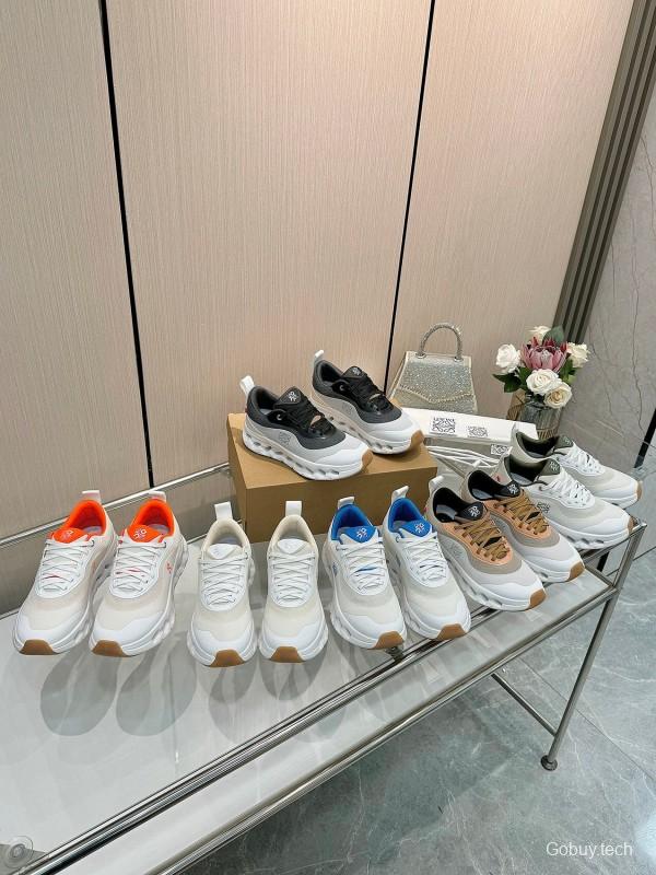 2025 Unisex Loewe Black White Grey Polyester Mesh Sneakers