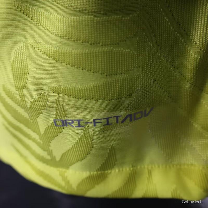 Player Version 2025 Brazil Yellow with Green Animal Pattern Jersey