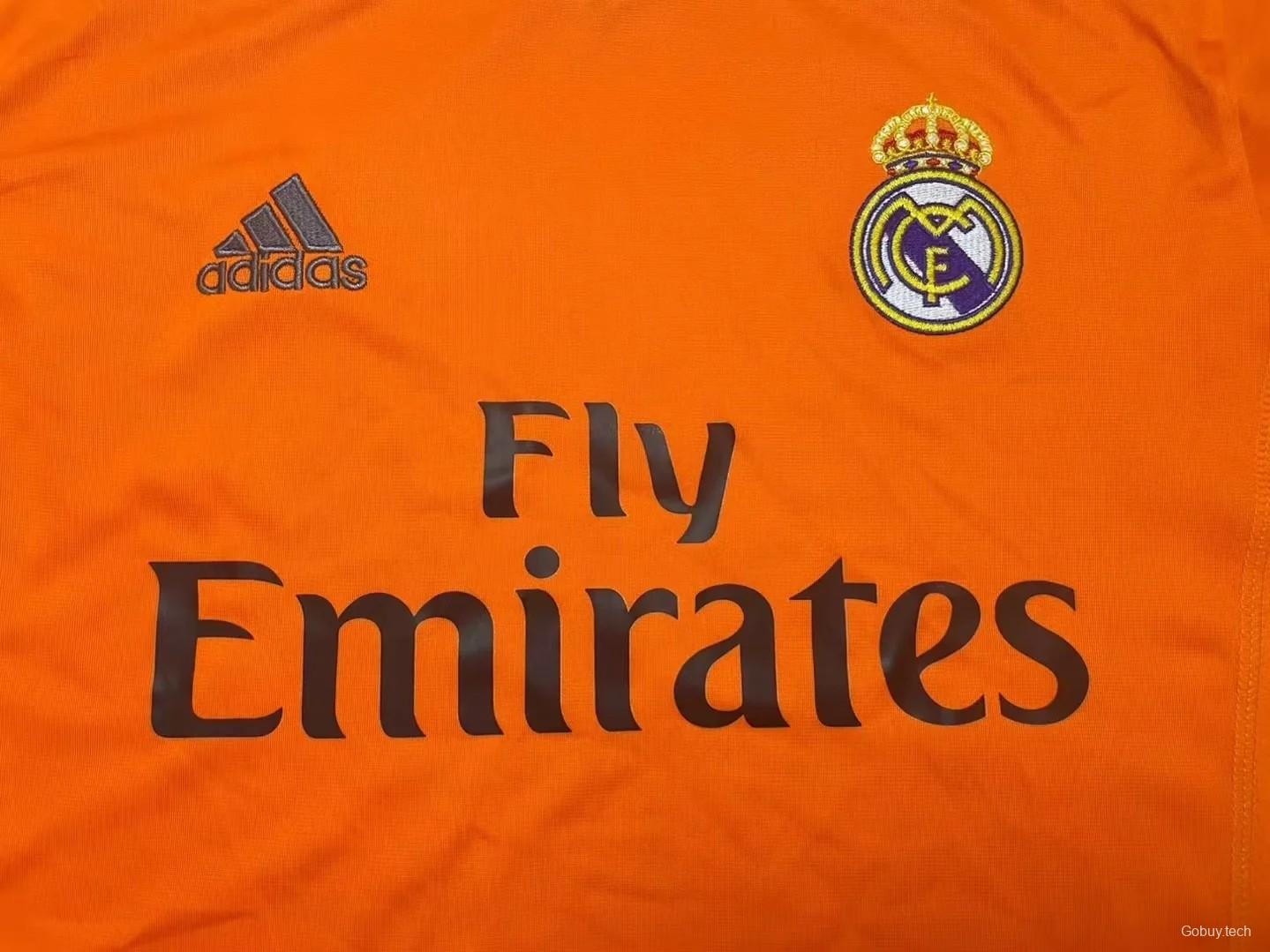 Retro 13/14 Real Madrid Third Orange Jersey Worn By Ronaldo