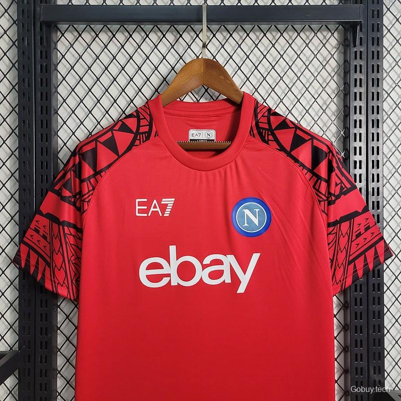 23/24 Napoli Red pre-Match Jersey