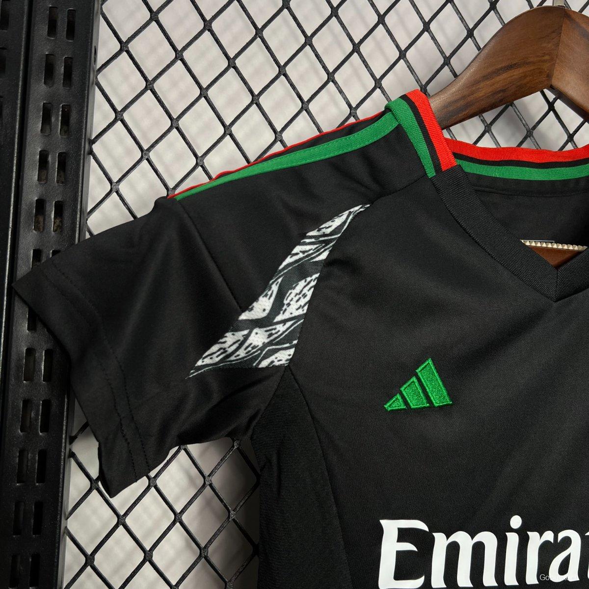 24/25 Kids Arsenal Away Black Jersey