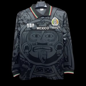 Retro 1998 Mexico Third Black Long Sleeve Jersey